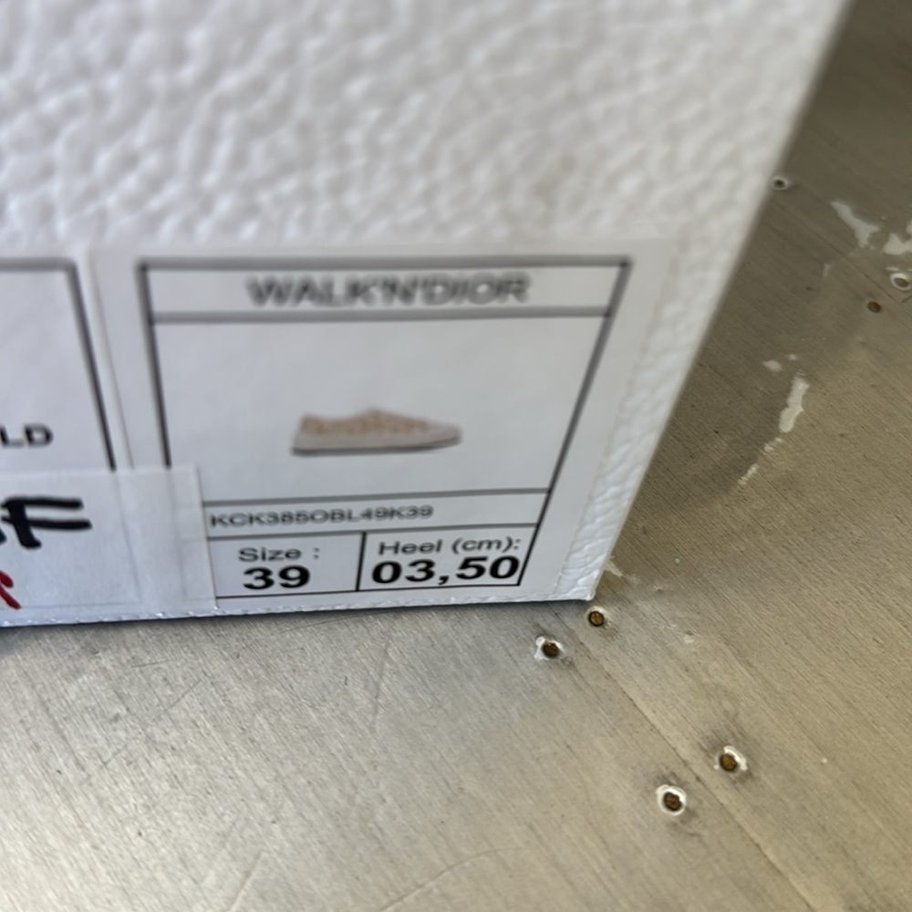 Christian Dior platform gold metallic logo sneaker trainers flats sz 39 with box - Picture 10 of 10